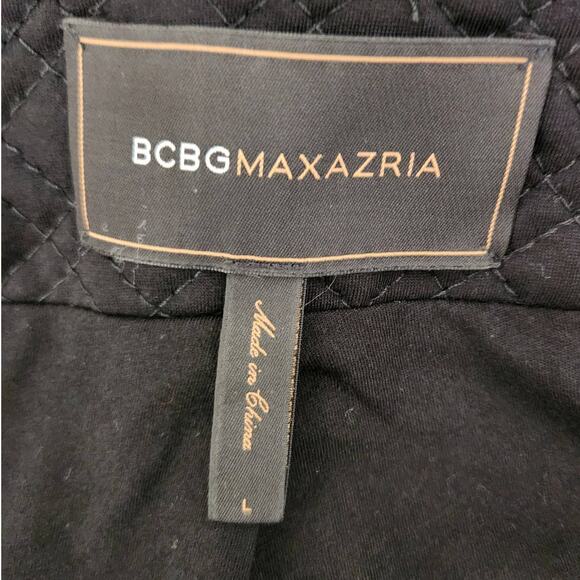 BCBGMaxAzria Quilted Strong Shoulder Zip Front Cropped Jacket - Picture 2 of 7